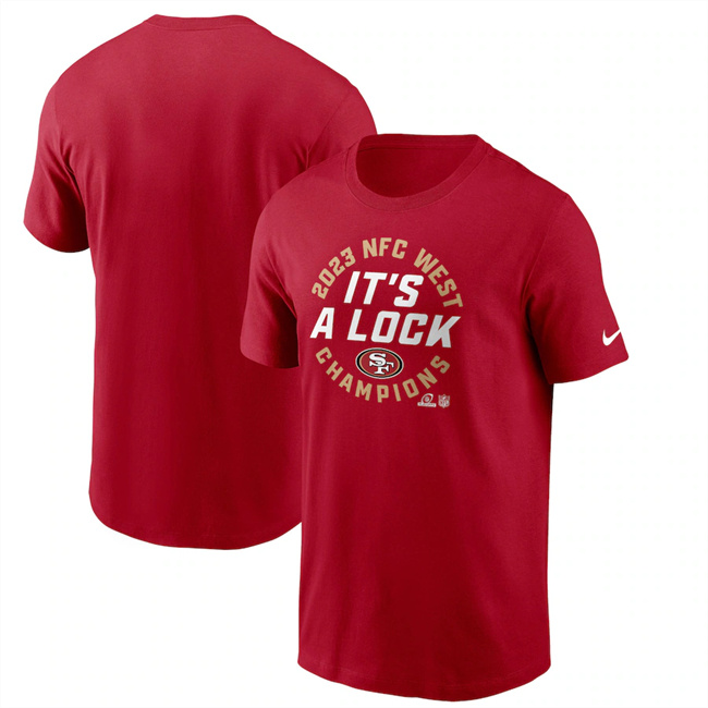 Men's San Francisco 49ers Red 2023 NFC West Champions T-Shirt Men's San Francisco 49ers Red 2023 NFC West Champions T-Shirt